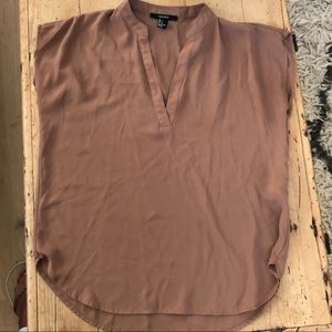 Brown silky tank